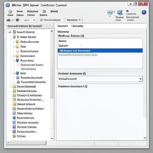 Bitvise SSH Server control panel on Windows